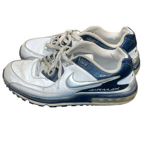 Retro Vtg Nike AirMax 2010 Mens Size 10.5 White Grey Silver Blue Gymcore READ